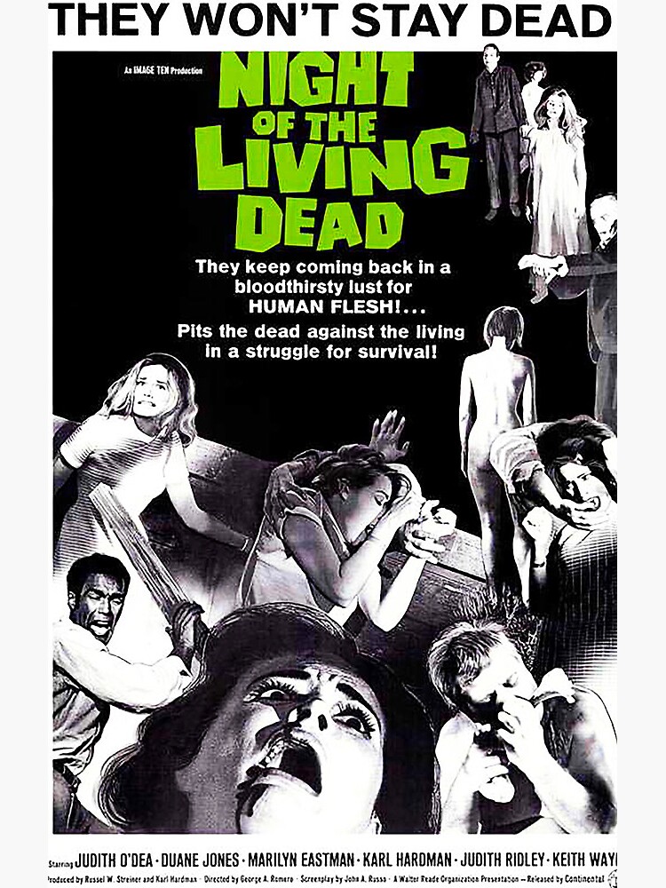 Night Of The Living Dead Vintage Shower Curtain - Image 2
