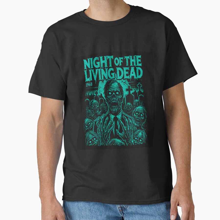 Night Of The Living Dead 1968 Horror Zombie T-shirt - Image 3