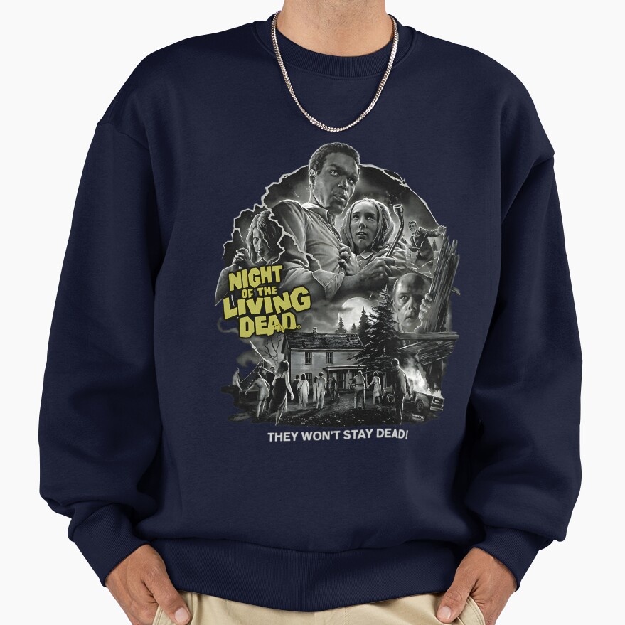 Vintage Horror Movie Film Scary Halloween Sweatshirt - Image 5