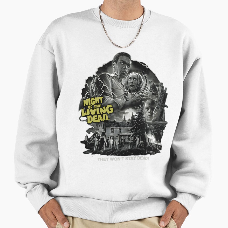 Vintage Horror Movie Film Scary Halloween Sweatshirt - Image 2