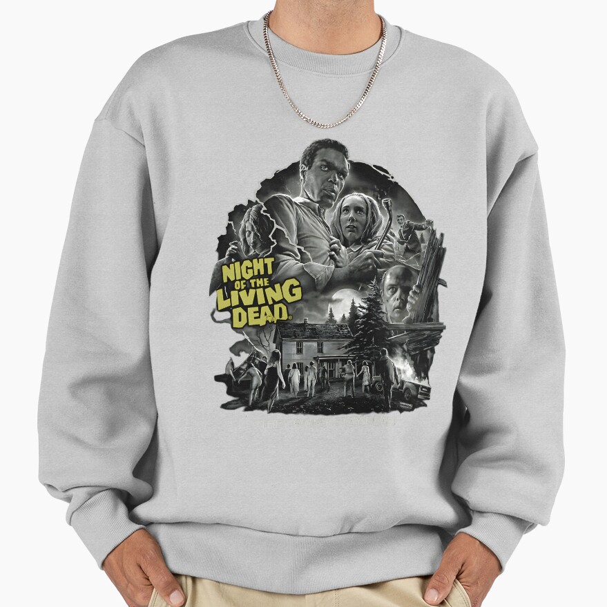 Vintage Horror Movie Film Scary Halloween Sweatshirt - Image 4