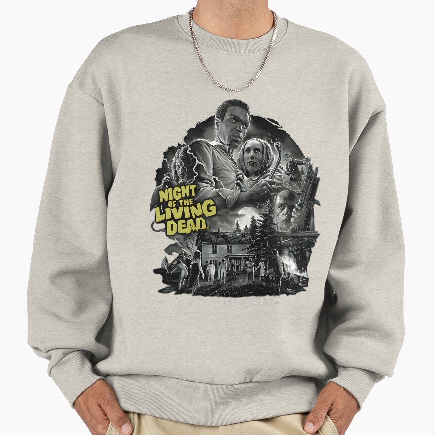 Vintage Horror Movie Film Scary Halloween Sweatshirt - Image 3
