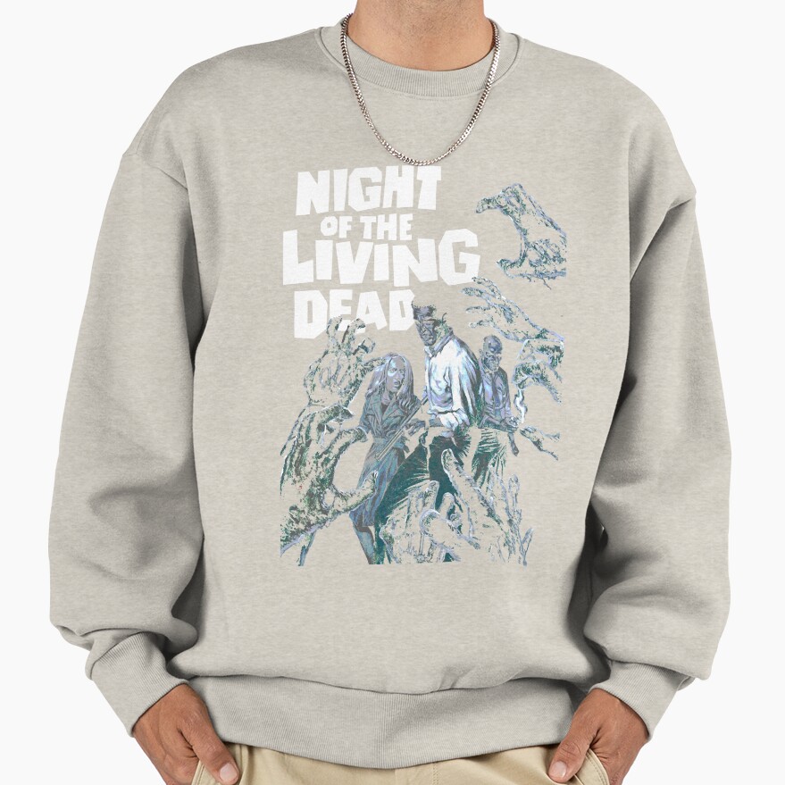 Night Of The Living Dead Vintage Retro Sweatshirt - Image 3