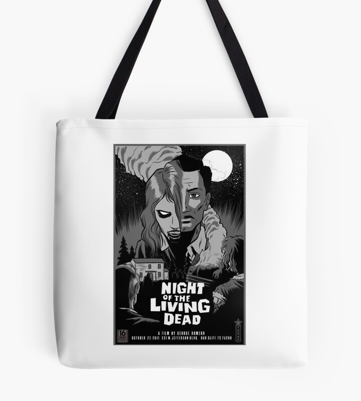 Mens Funny Horror Night Of The Living Dead Cool Graphic Tote Bag