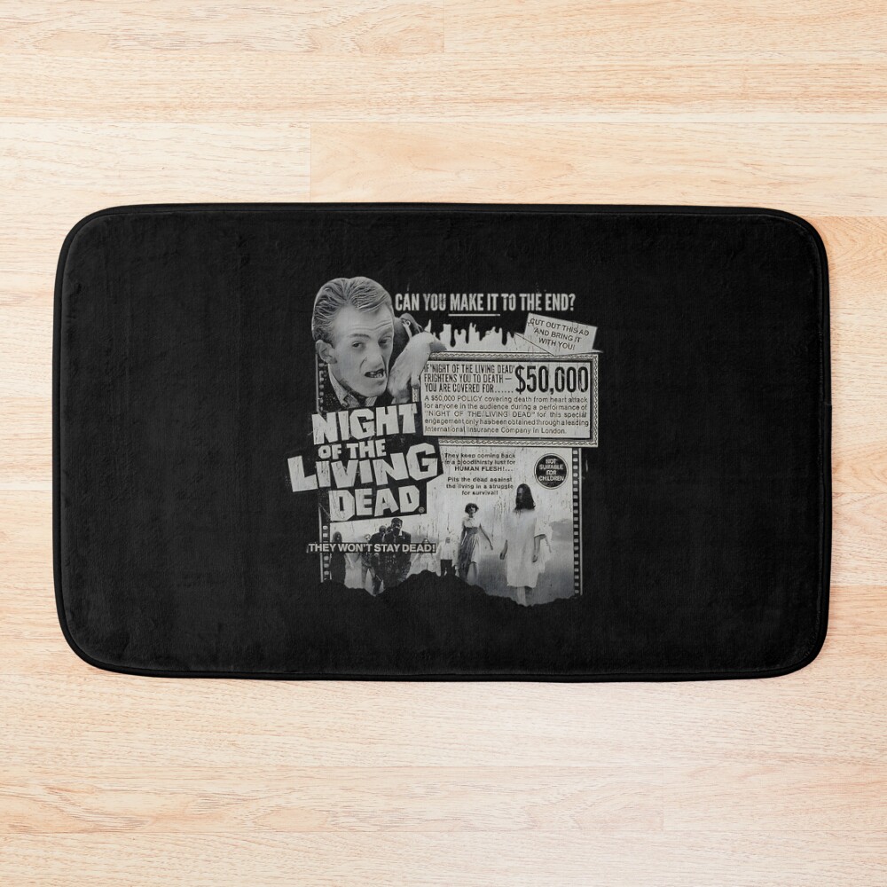 Movie Film Vintage Scary Halloween Horror Bath Mat