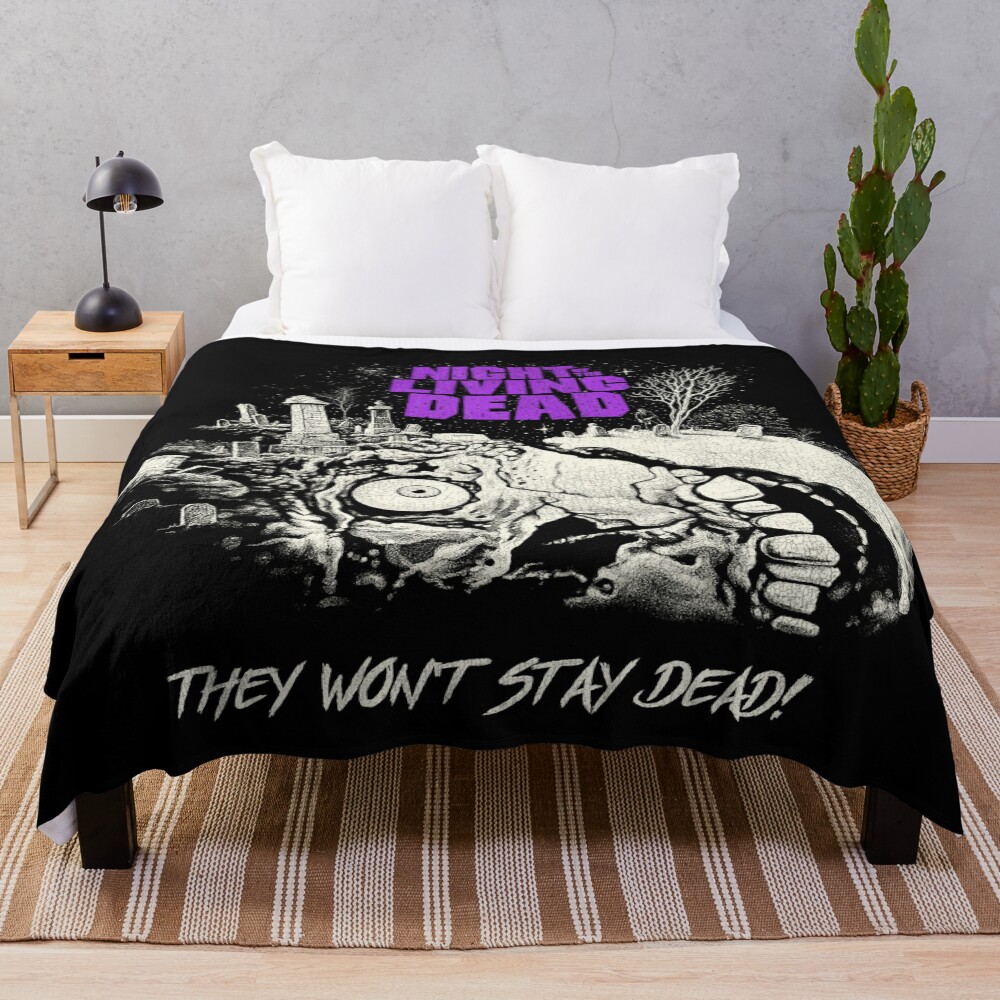 Night Of The Living Dead Zombie Throw Blanket