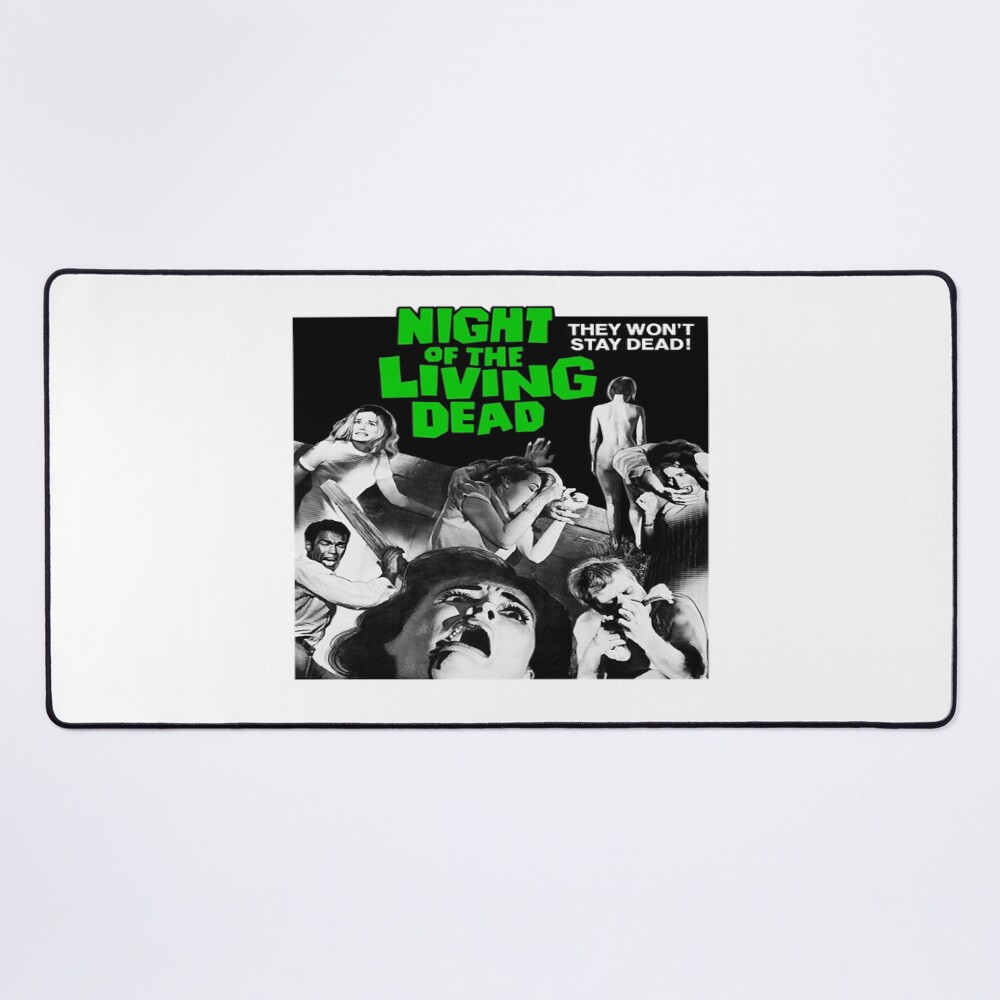 Night Of The Living Dead Zombies Retro Vintage Mouse Pad