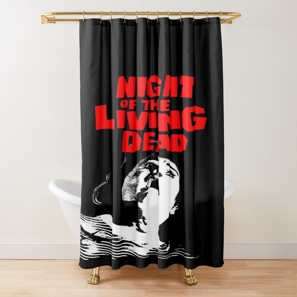 Night Of The Living Dead Scared Shower Curtain