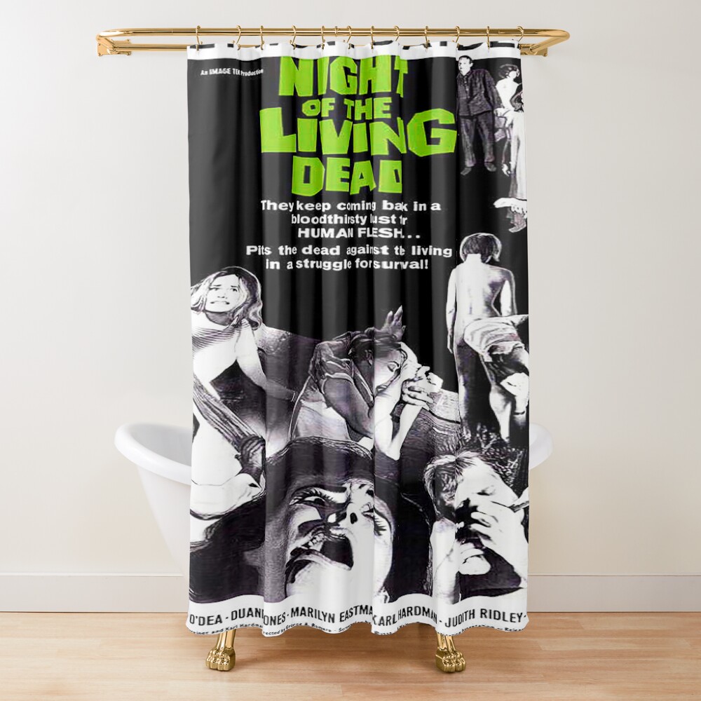 Night Of The Living Dead Vintage Shower Curtain