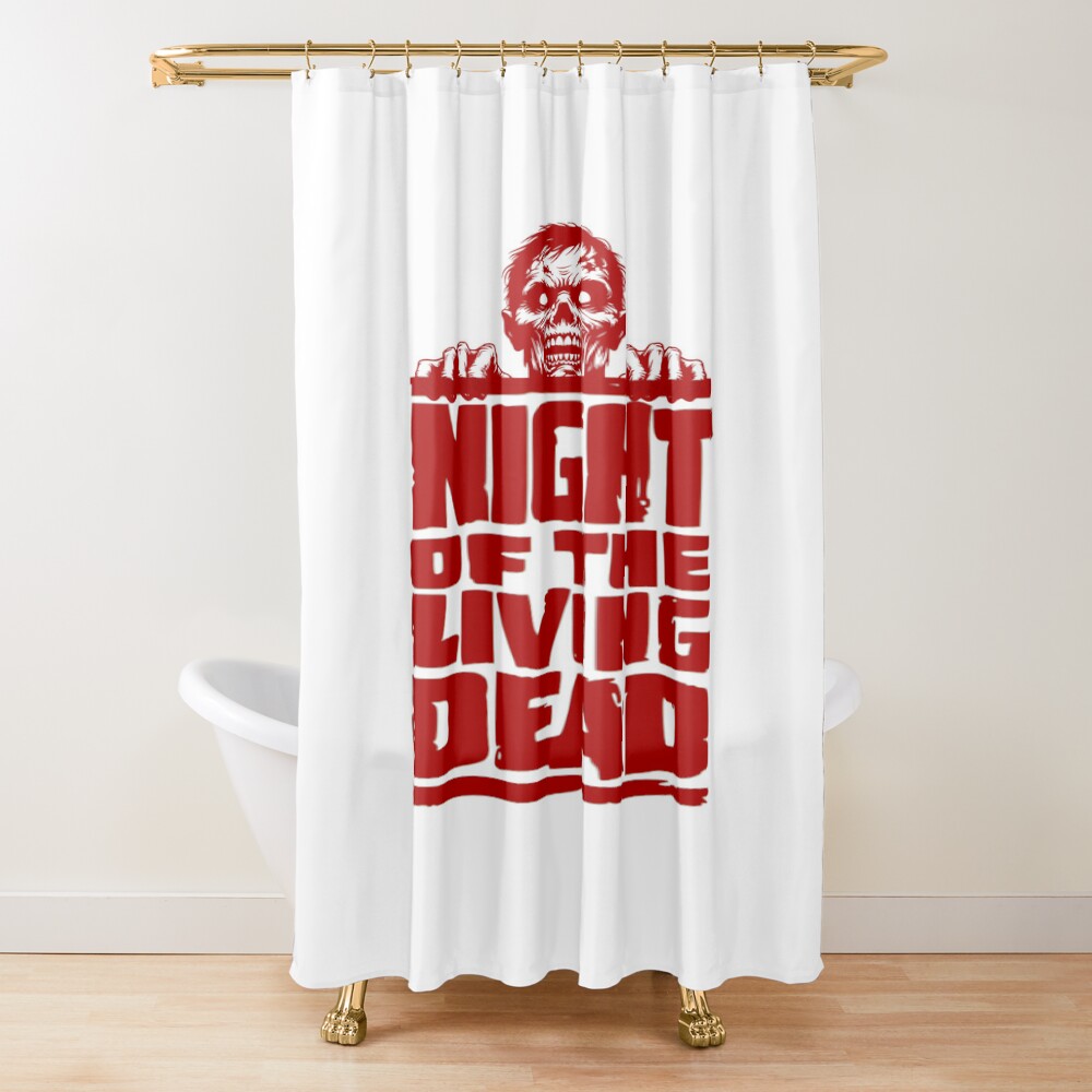 Night Of The Living Dead Red Logo Shower Curtain