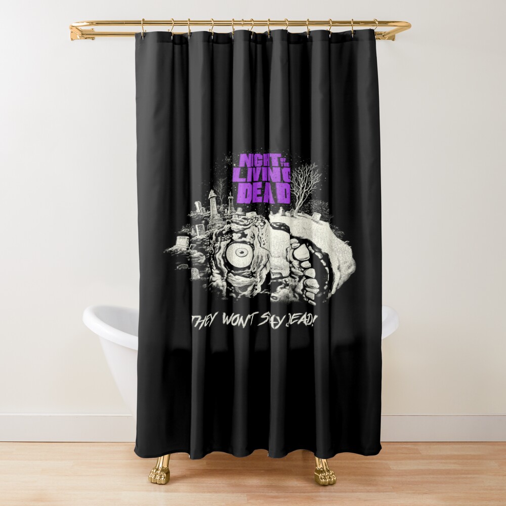 Night Of The Living Dead Horror Zombie Shower Curtain