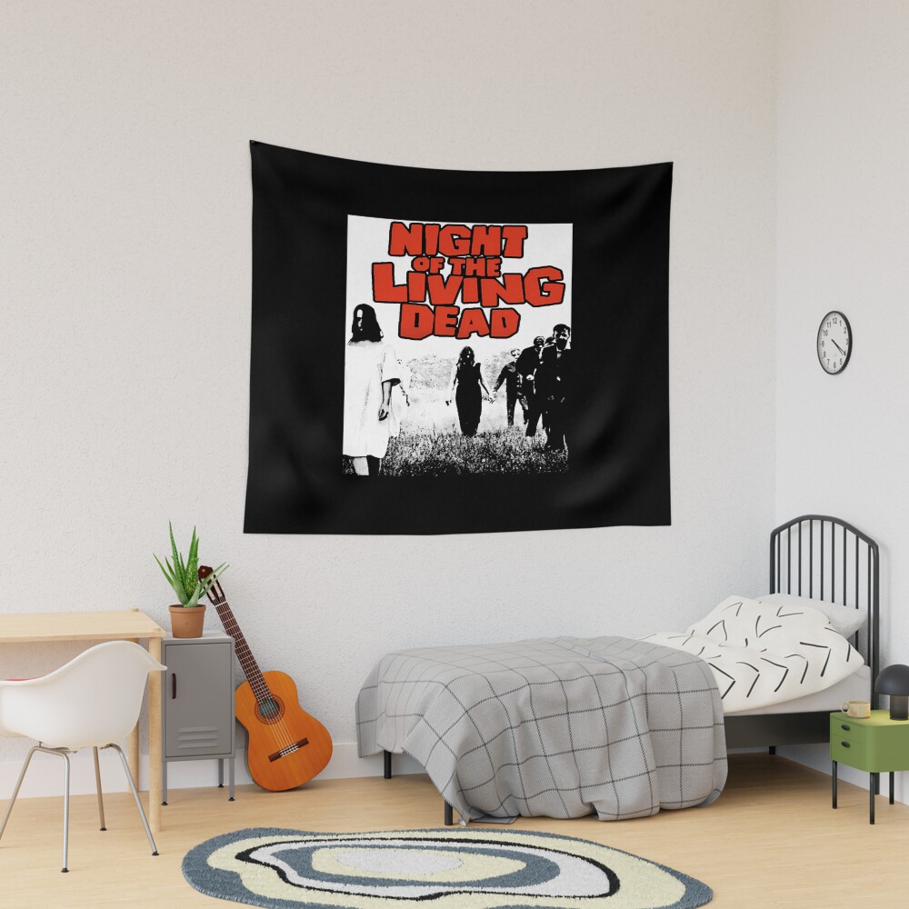 Zombie Movie Print Zombie Night Of The Living Dead Horror Film Tapestry