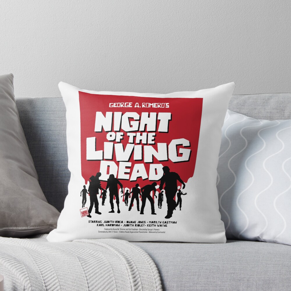 Night Of The Living Dead New Design Throw Pillow
